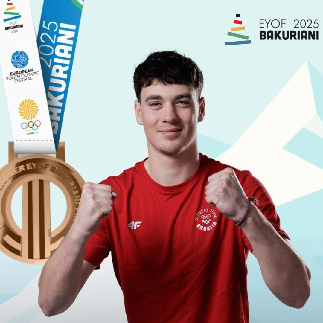 Zimski EYOF 2025.: Alpski skijaš Ziggy Vrdoljak osvojio brončanu medalju u veleslalomu