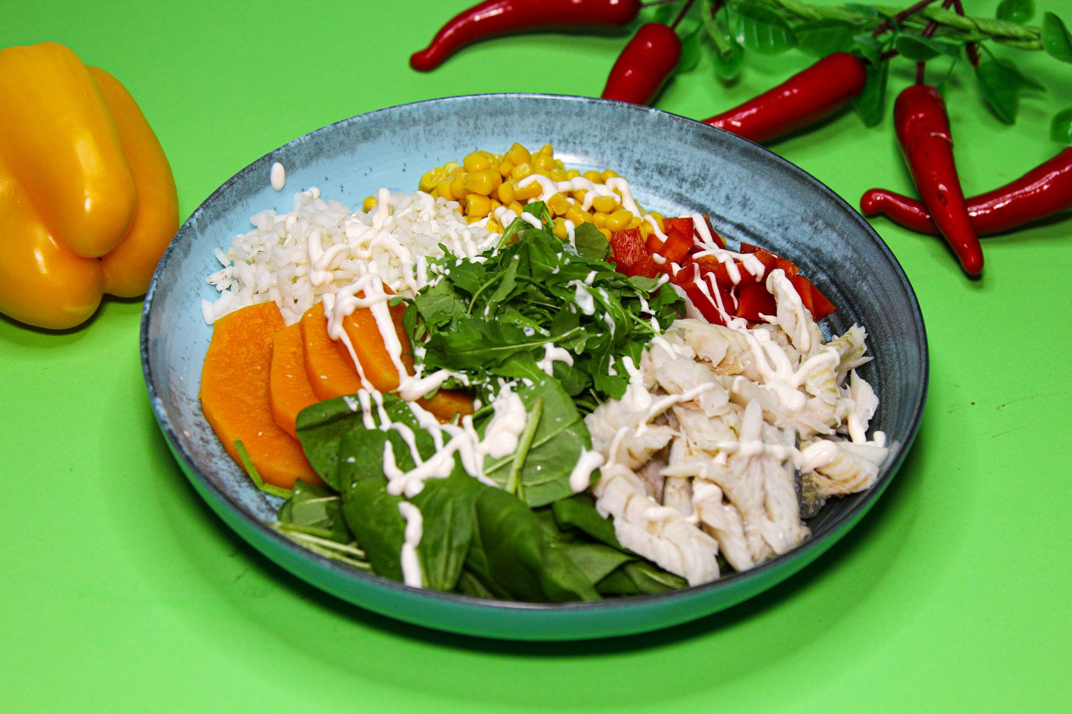 Burrito bowl s oslićem