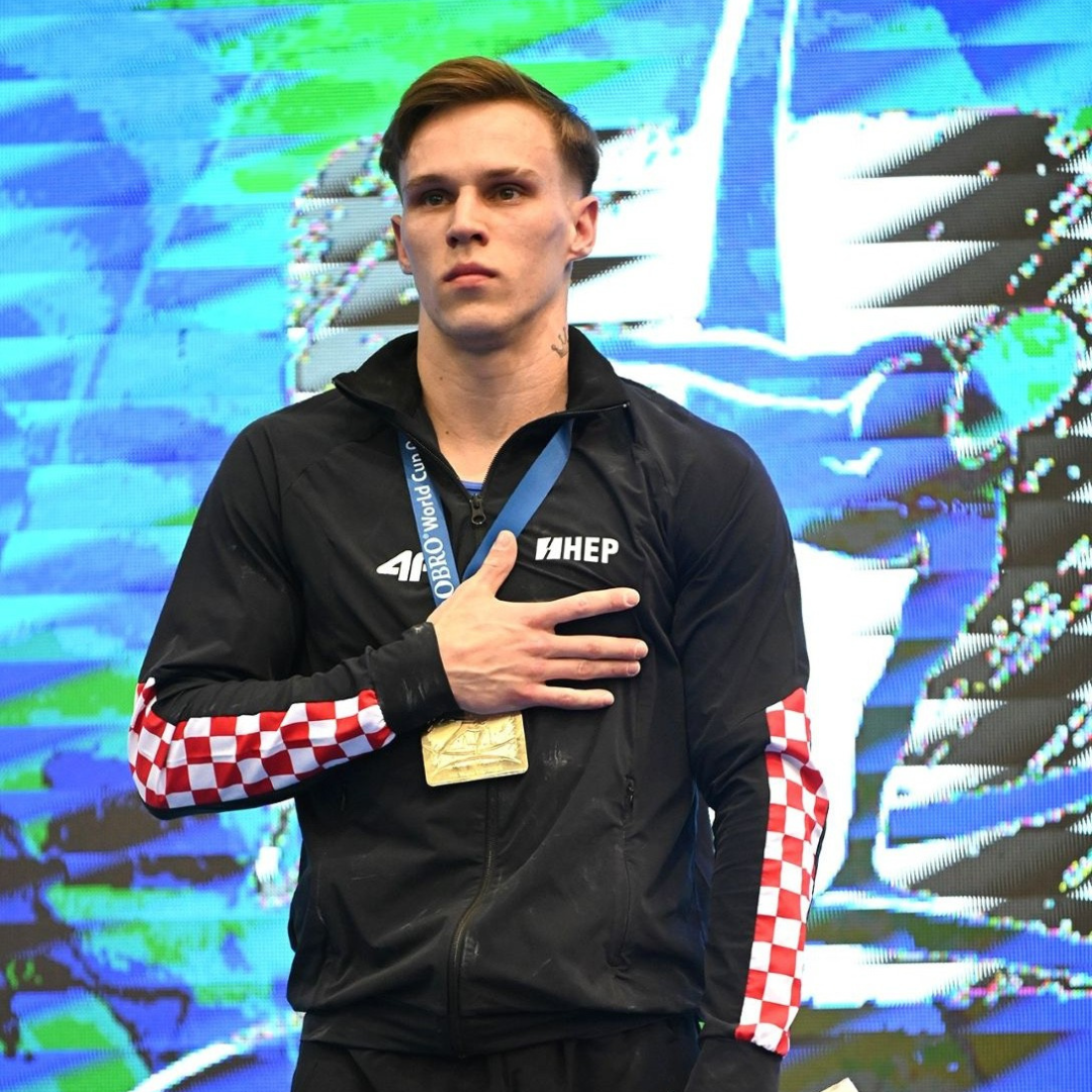 Sjajni Aurel Benović trijumfirao u preskoku na DOBRO Svjetskom kupu u Osijeku; uz zlatno odličje iz ruku Zlatka Mateše